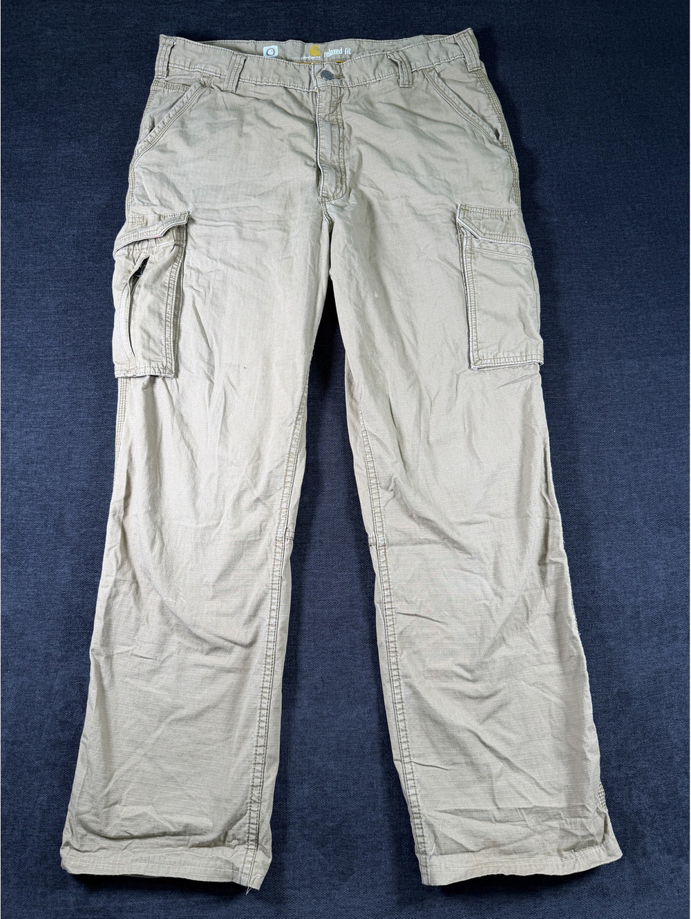 Carhartt Force Relaxed Fit Ripstop Cargo Pants Mens 38x36 Tan